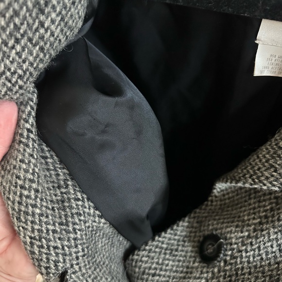 J.Jill Vintage Herringbone Long Button Front Coat - Picture 6 of 7